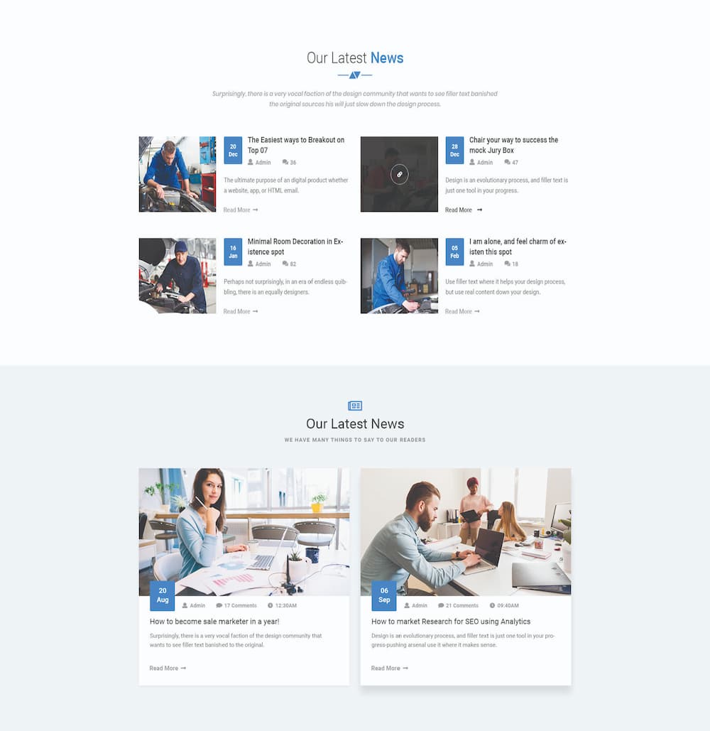 10 بلاگ، طراحی ویجت پست برای Web-UI Kit4