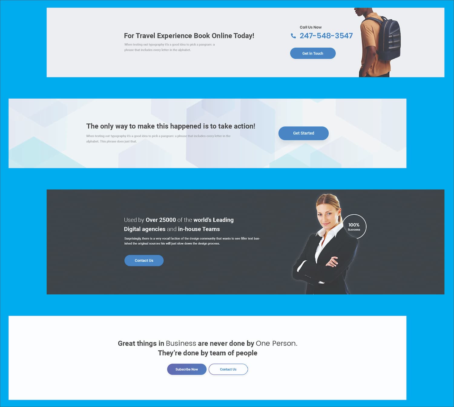10 طرح ویجت CTA برای Web-UI Kit