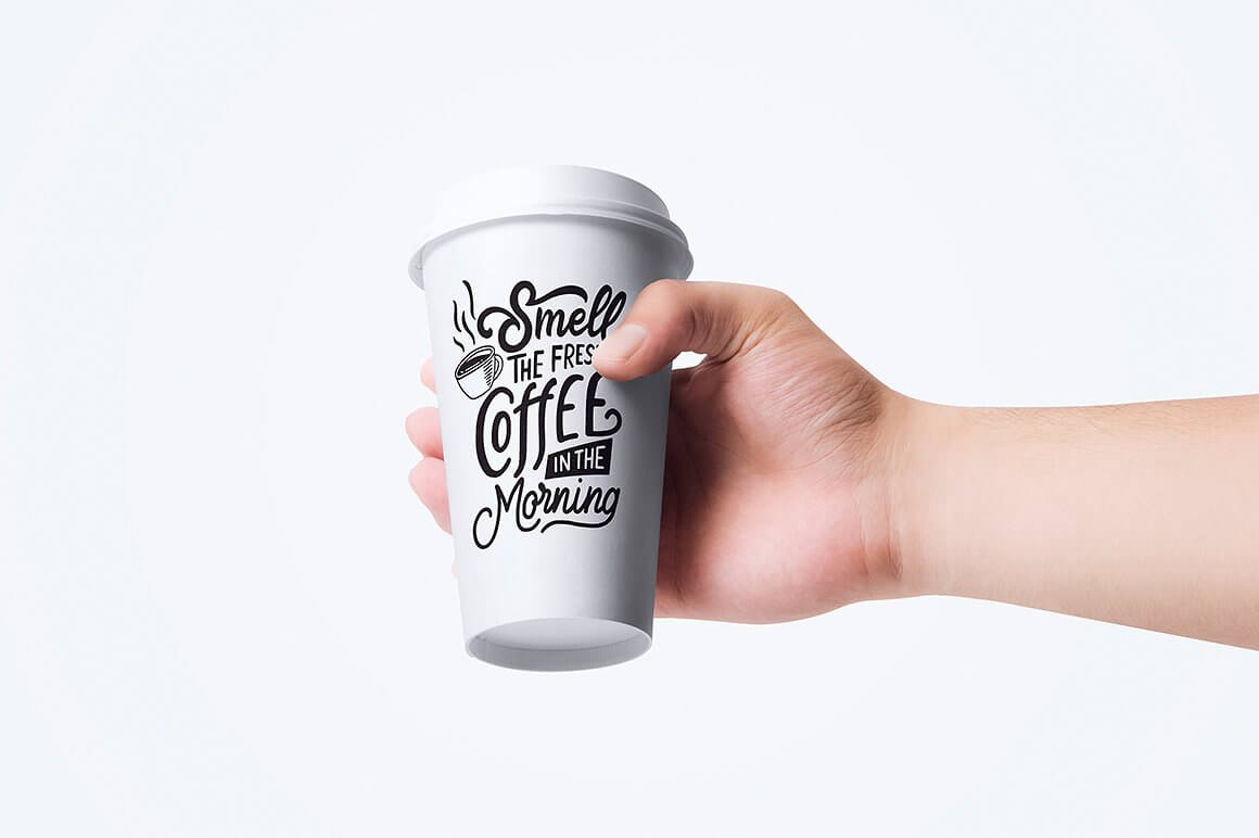 بسته SVG خوشنویسی انگلیسی (Hand Lettering) با مضمون قهوه - سری 22