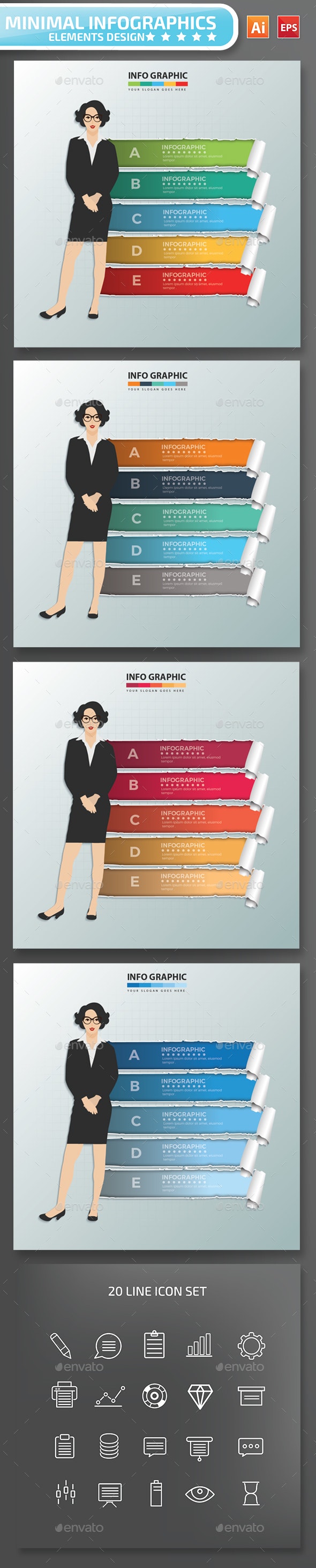 Preview Woman Infographics Design