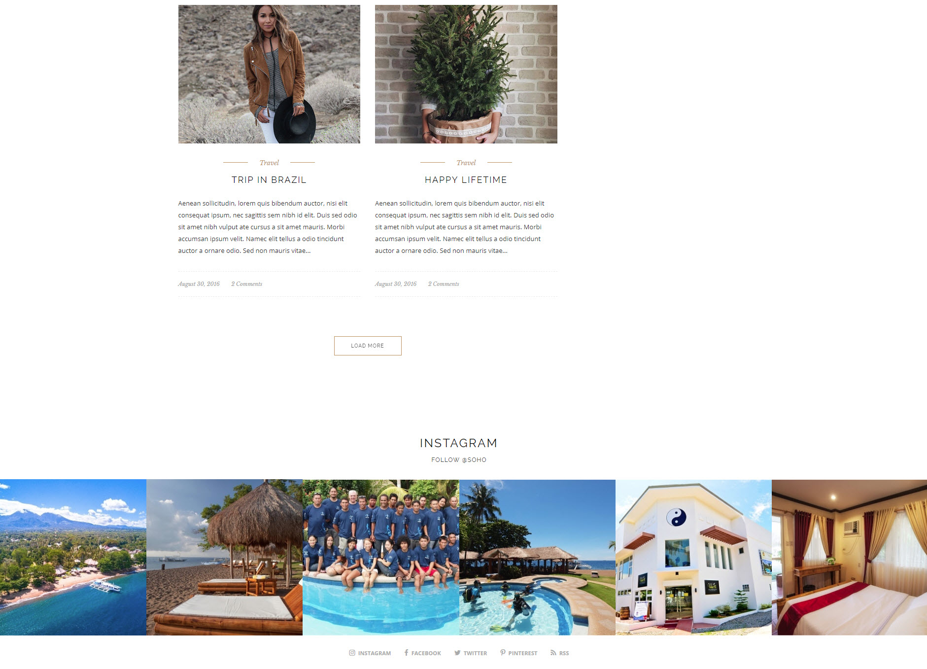 Soho - Blog Template For Travelers & Dreamers